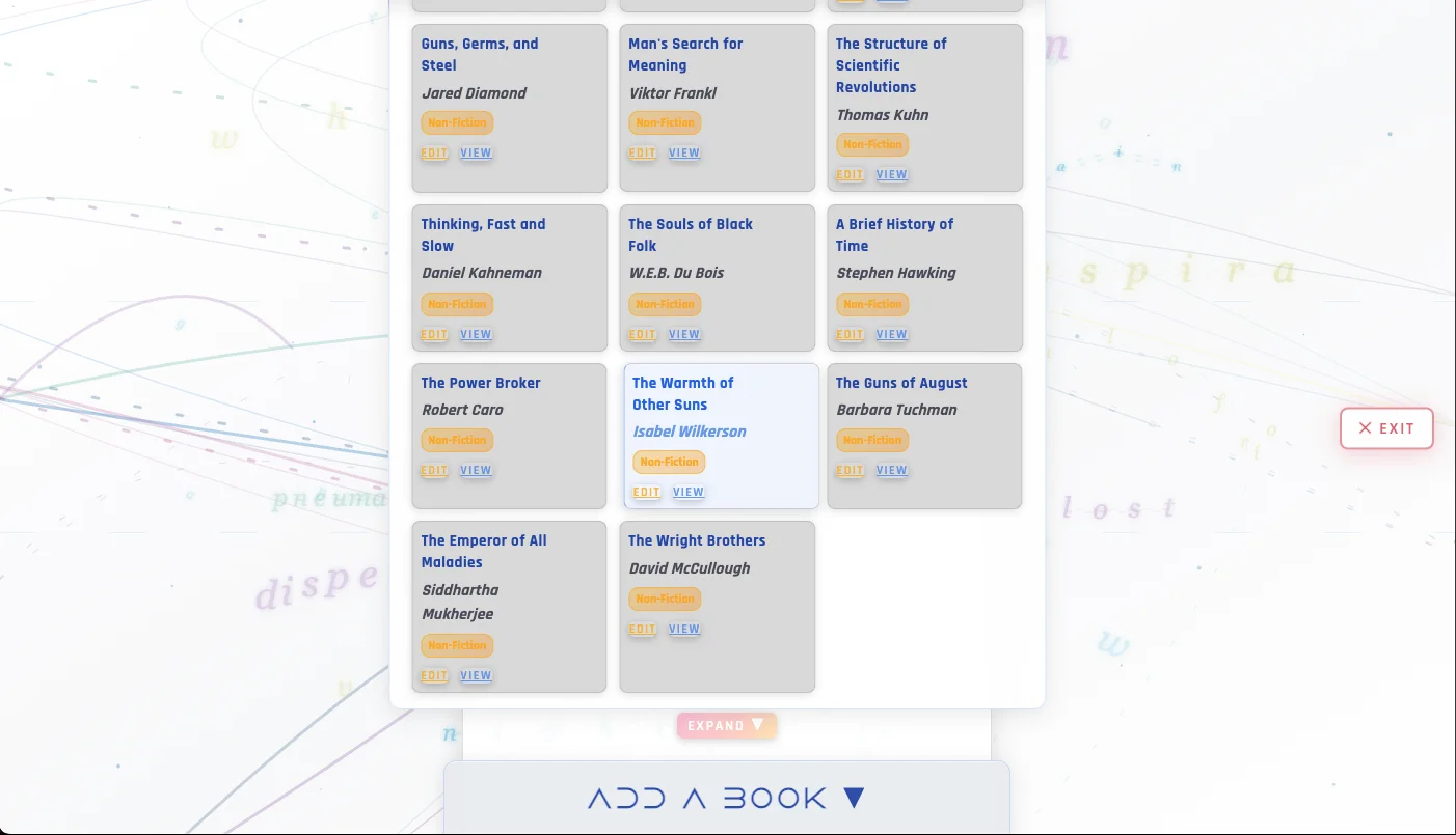 Bookshelf View - Light-Color Theme
