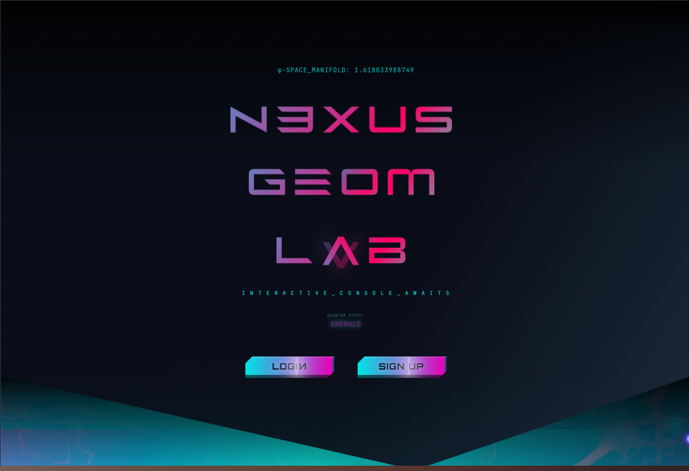 Nexus Geom Lab Landing Page