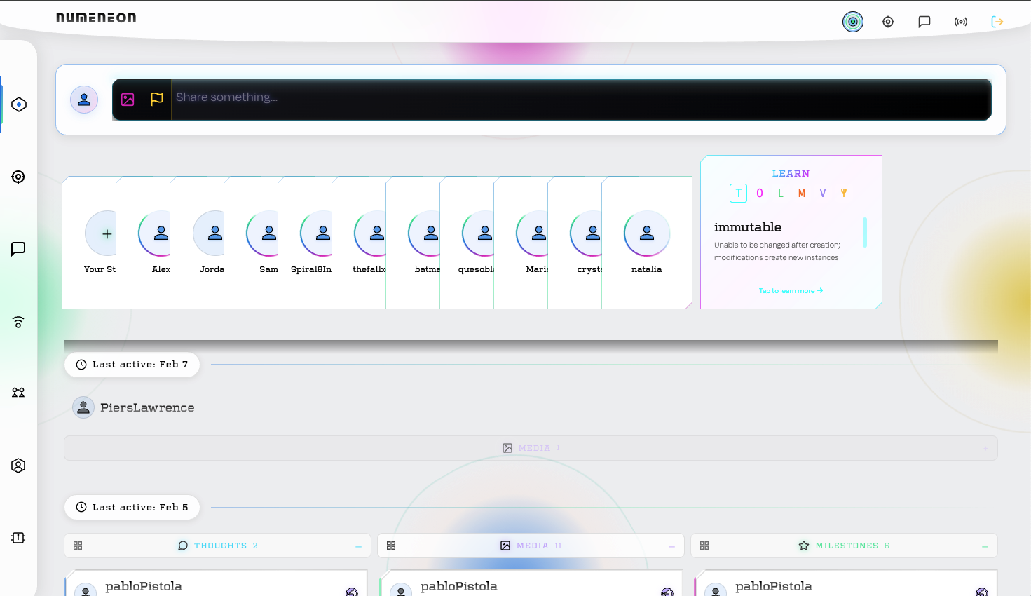 Numeneon Light Mode - Story Learning