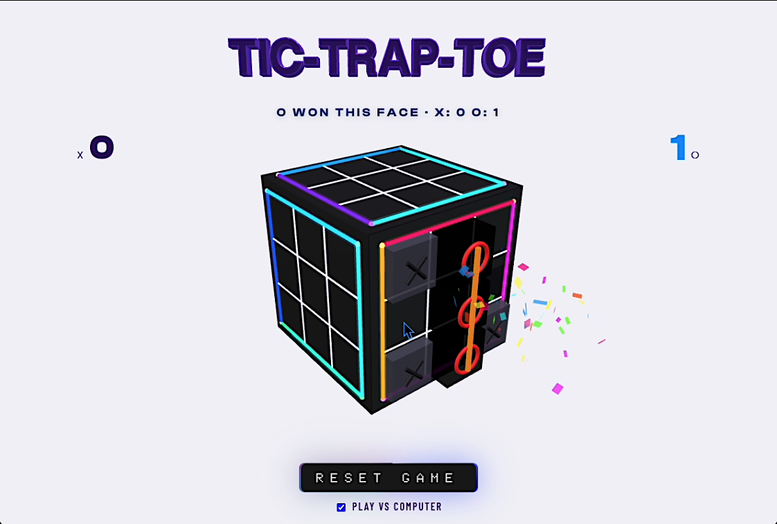 Confetti burst on face win